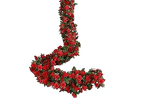 Enlivening Decor with Red Flower Garland: A Touch of Nature's Charm