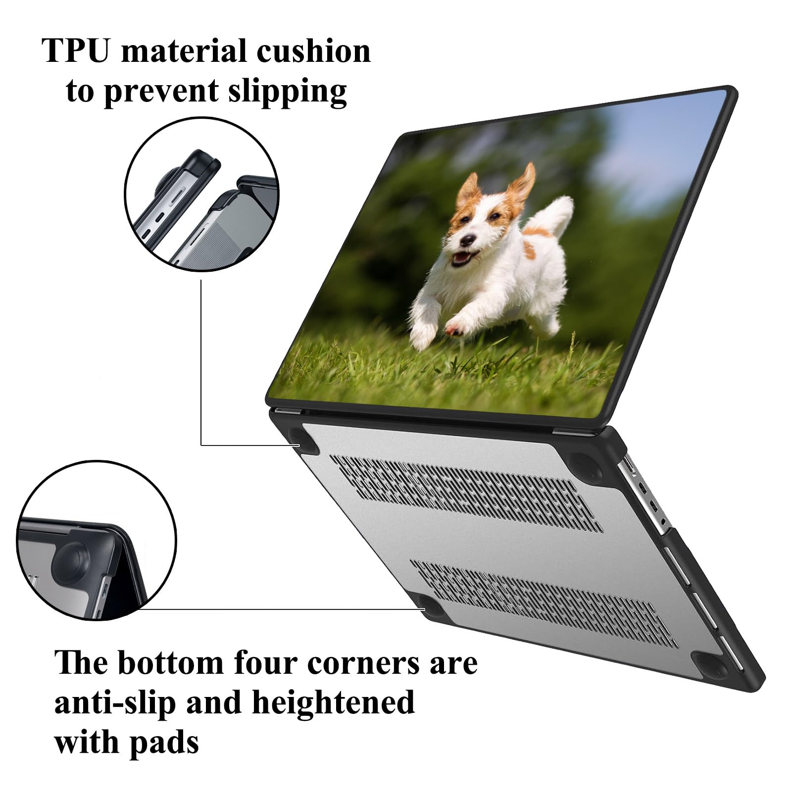 Funda rígida de plástico personalizada para MacBook Air de 13 pulgadas M1/A2337/A2179/A1932 (versión 2020, 2019 y 2018), con nombre, logotipo, personalizable, para Apple Mac Air 13, transparente