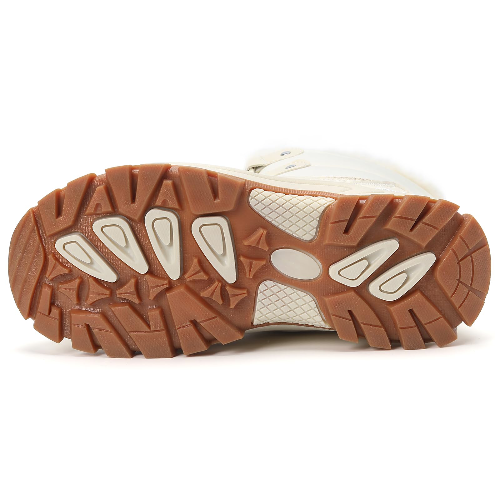 CLYCTIP Botas de nieve para mujer, con forro cálido, impermeables, para exteriores, trekking, senderismo