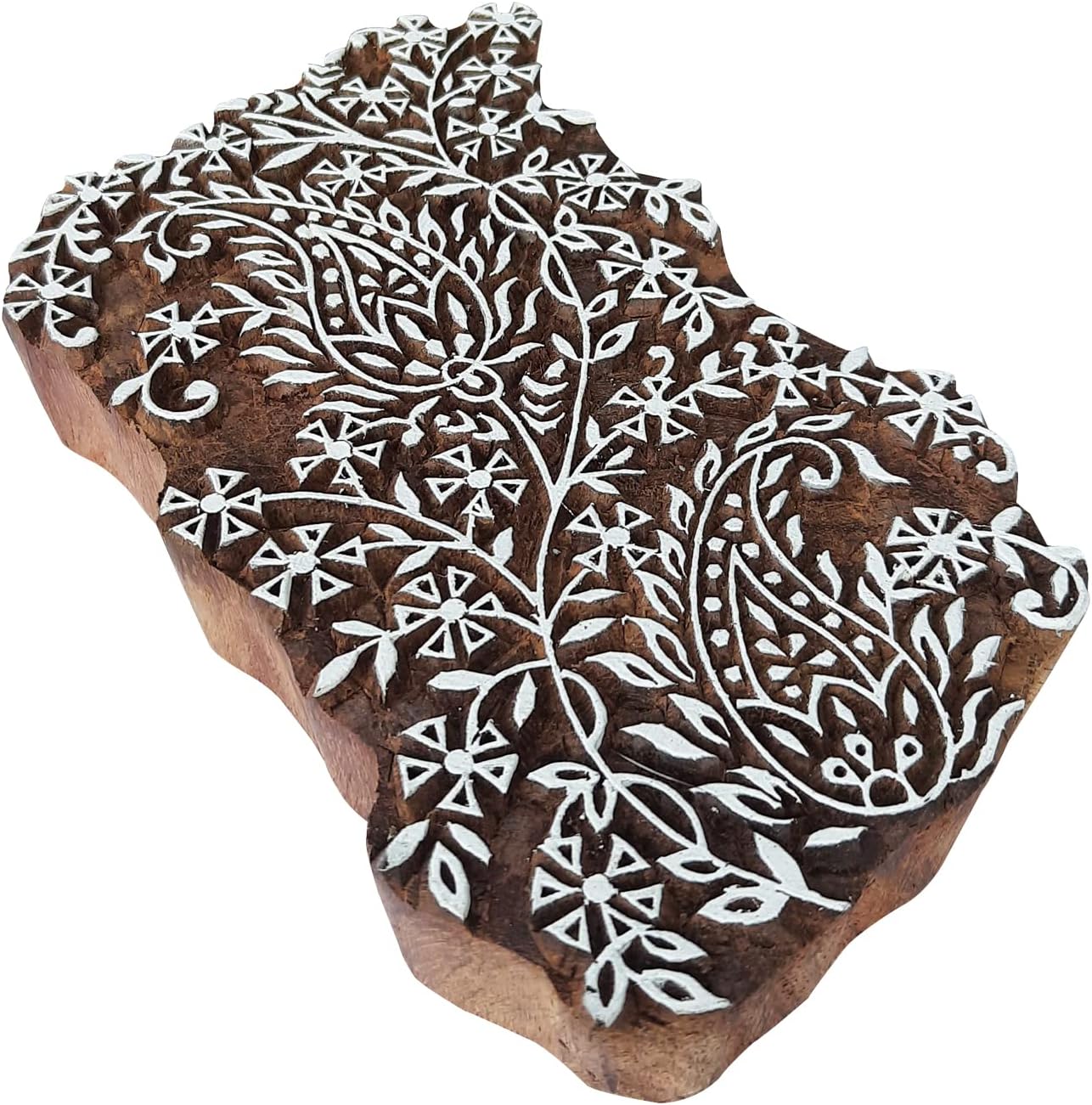 Royal Kraft Wooden Printing Block - DIY Henna Fabric Textile Paper Clay Pottery Stamp ESIHtag013