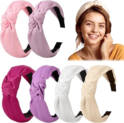 6 Packs Headbands for Women Non Slip Fabric Headband Knotted Alice Bands