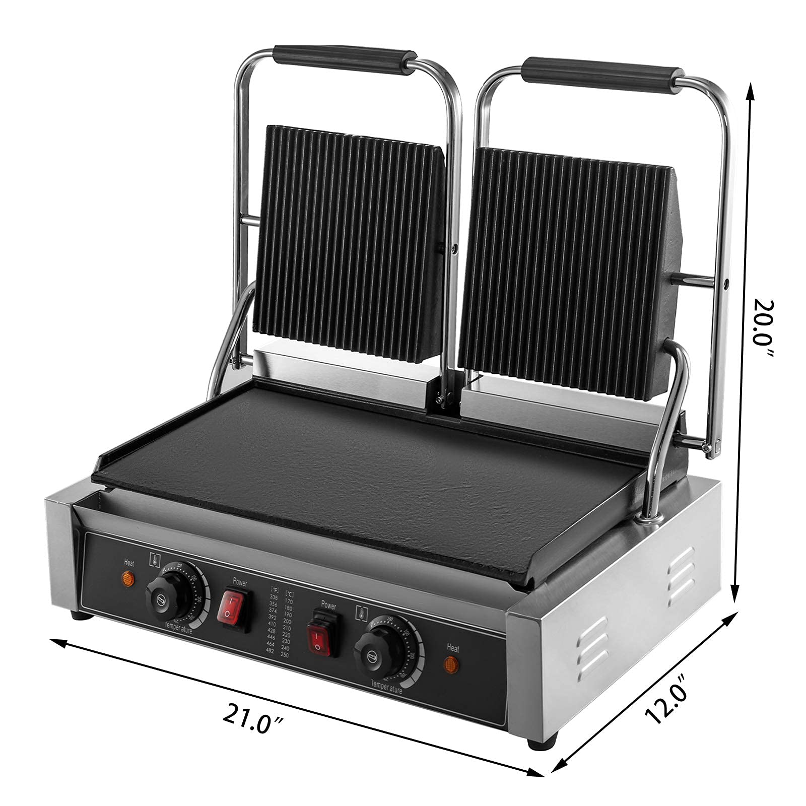 Komercyjna Prasa Do Kanapek 220 V Elektryczna Prasa Do Kanapek Grill 3600 W Prasa Do Kanapek Toster Podwójne Głowice Panini Prasa Do Grilla Toster Maszyna Do Robienia Kanapek