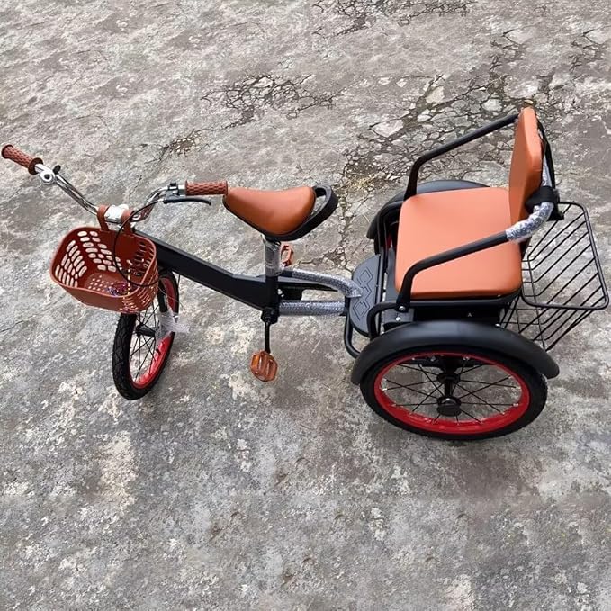 Triciclo para adulto con cesta y freno delantero miniatura 2