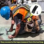 Tape Measure Holder 12 Pcs - Metal Tape Measure Holder for Belt, Tape Measure Clips Hanging for Drill Tool Pouch with Rivets (Black)