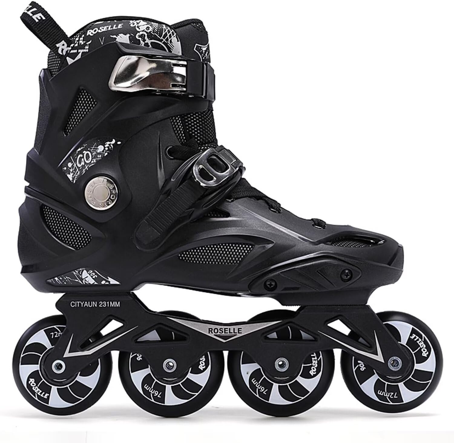 Inline Skate Shoes - Comfortable Breathabl Speed Racing Skates 4 Wheels Roller Skates for Men Women Boy Girl Street Club