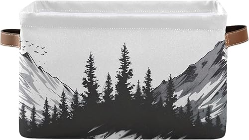 Miniatura 9 de xigua Cesta de almacenamiento rectangular de lona con estampado de vaca con asas para el hogar, oficina, libros, guardería, juguetes para niños,