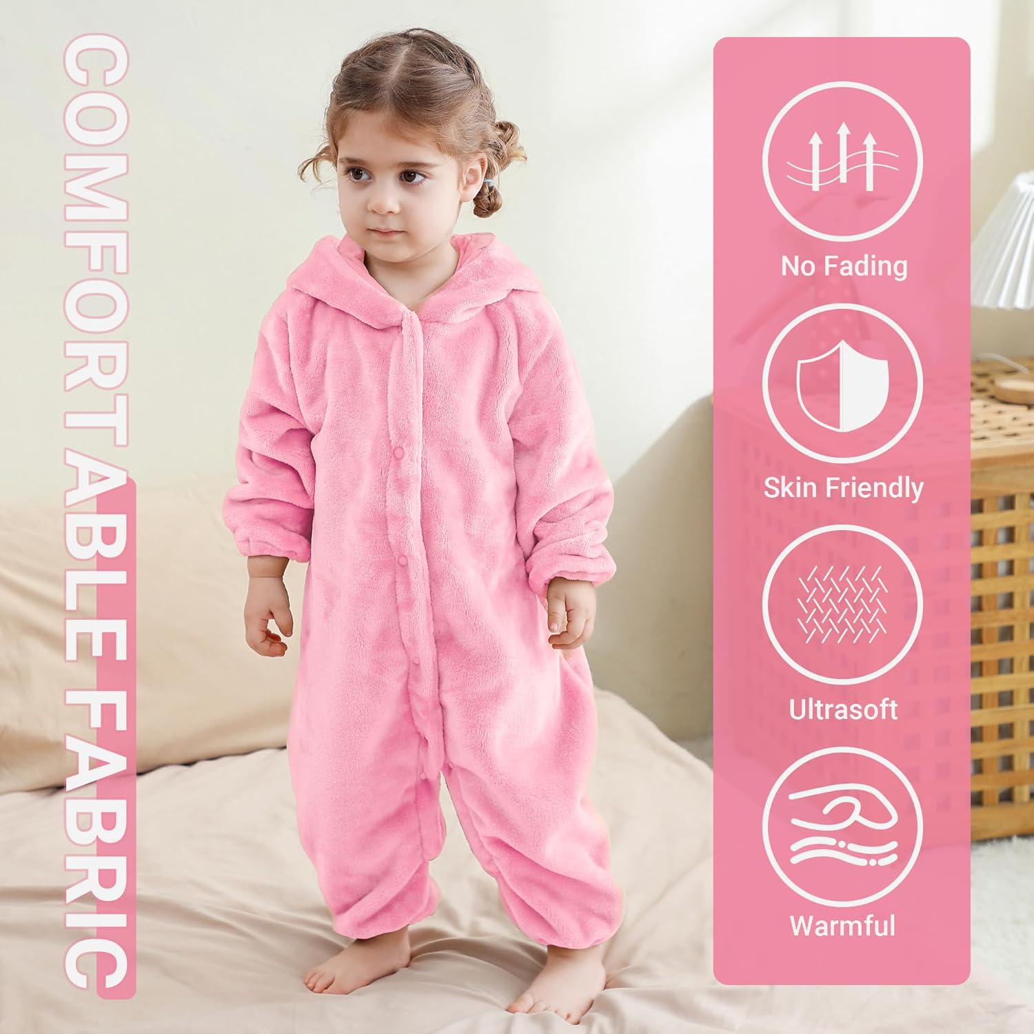 MICHLEY Unisex Baby Halloween Romper Dress up Flannel Soft Animal Cosplay Costume Outfit For Girls Boys 0-4T
