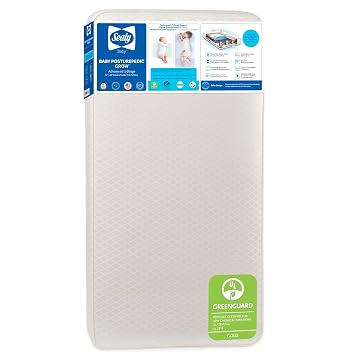 Sealy Baby Infant & Toddler Crib Mattress -Posturepedic Grow 2-Stage Waterproof, Greenguard Gold Certified, Made in USA