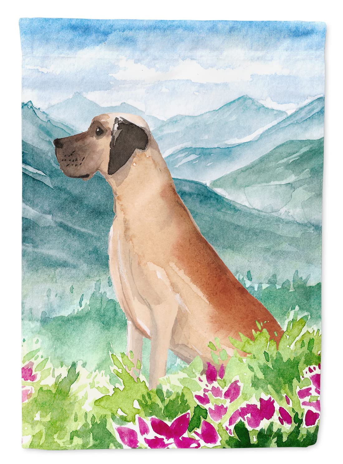Drapeau Great Dane Mountian Flowers Caroline's Treasures pavillon grand format pour jardin