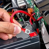 Vista 6 de Cable de batería de 4 AWG, 2 unidades, cables de batería de 11.8 pulgadas con terminales de anillo M6, cables marinos de cobre puro, cable de tierra