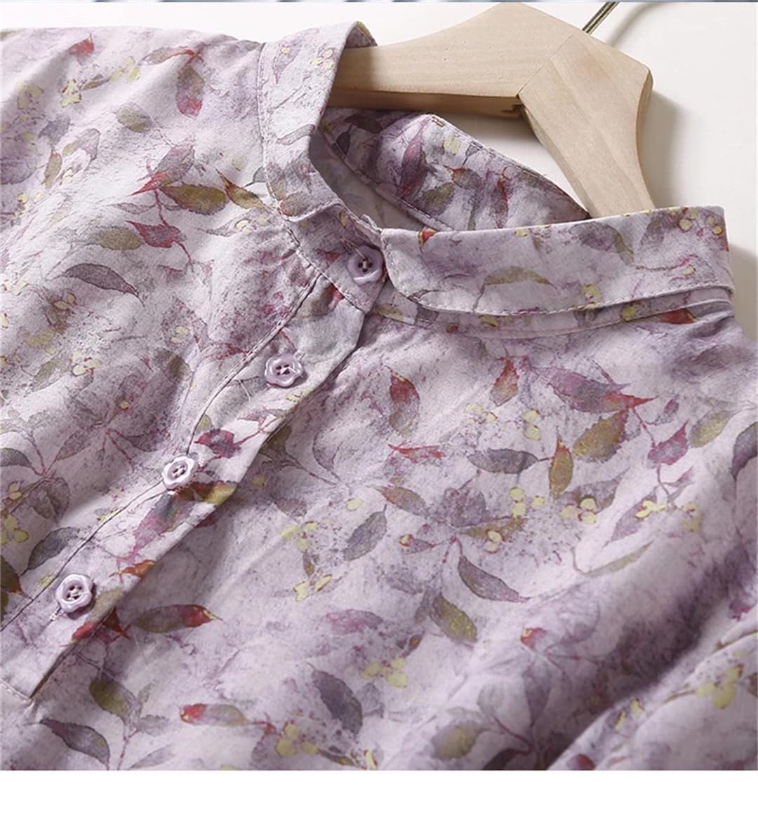 Vestido camisero estampado floral para mujer, manga larga, solapa, casual, acampanado, vestido midi