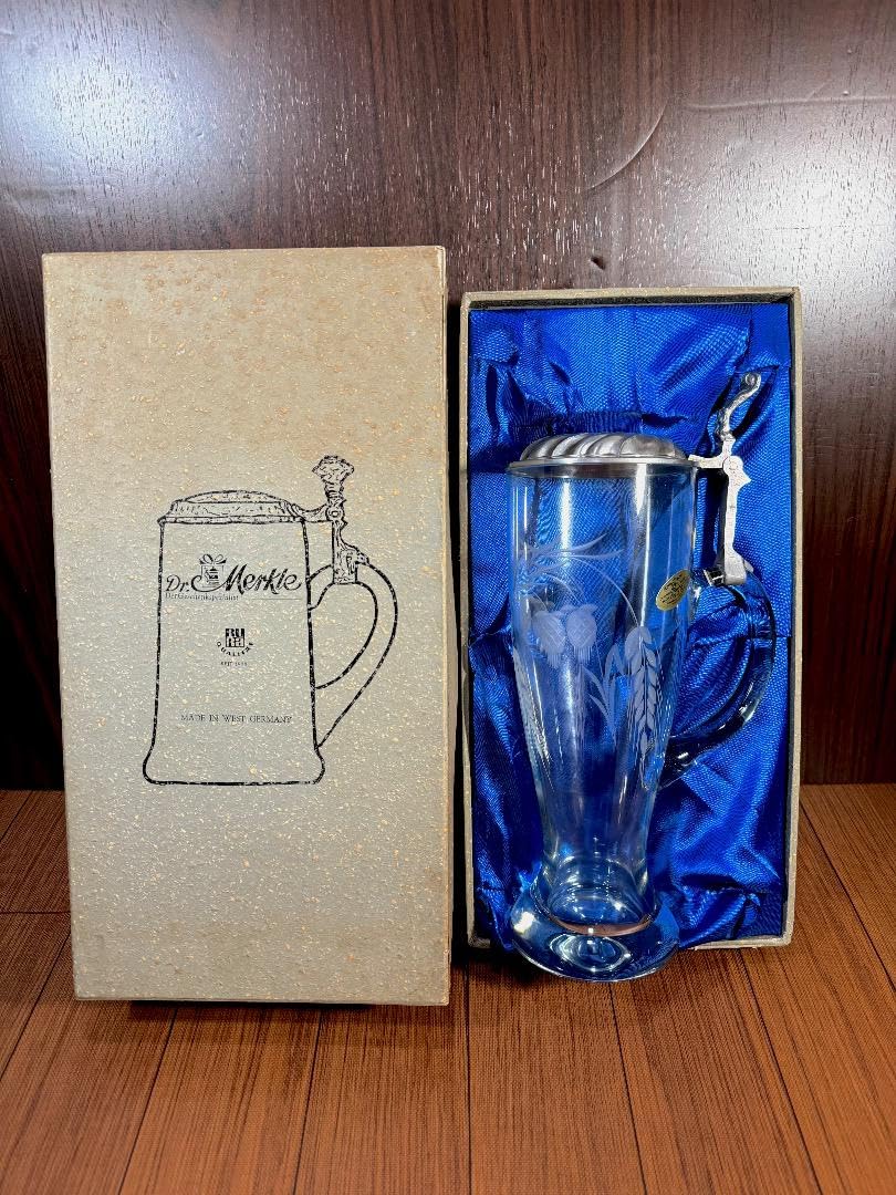 Dr.Merkle ドクターマークル 錫 ビアマグ 蓋付き 西ドイツ製 Dr.Merkle ドクターマークル 錫 ビアマグ 蓋付き 西ドイツ製