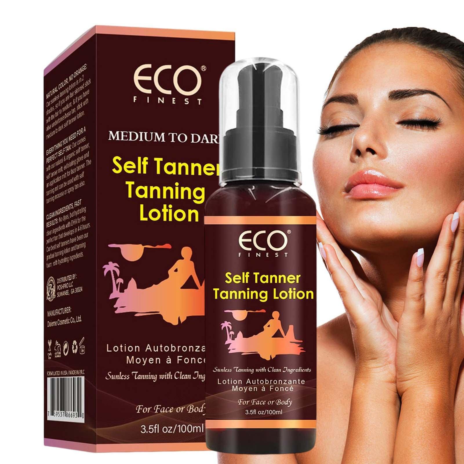 Mousse bronceador, loción autobronceadora resistente al agua para bronceado oscuro sin sol - 3,4 secado rápido, loción bronceadora resistente al sudor para adultos, mujeres y hombres Saiki