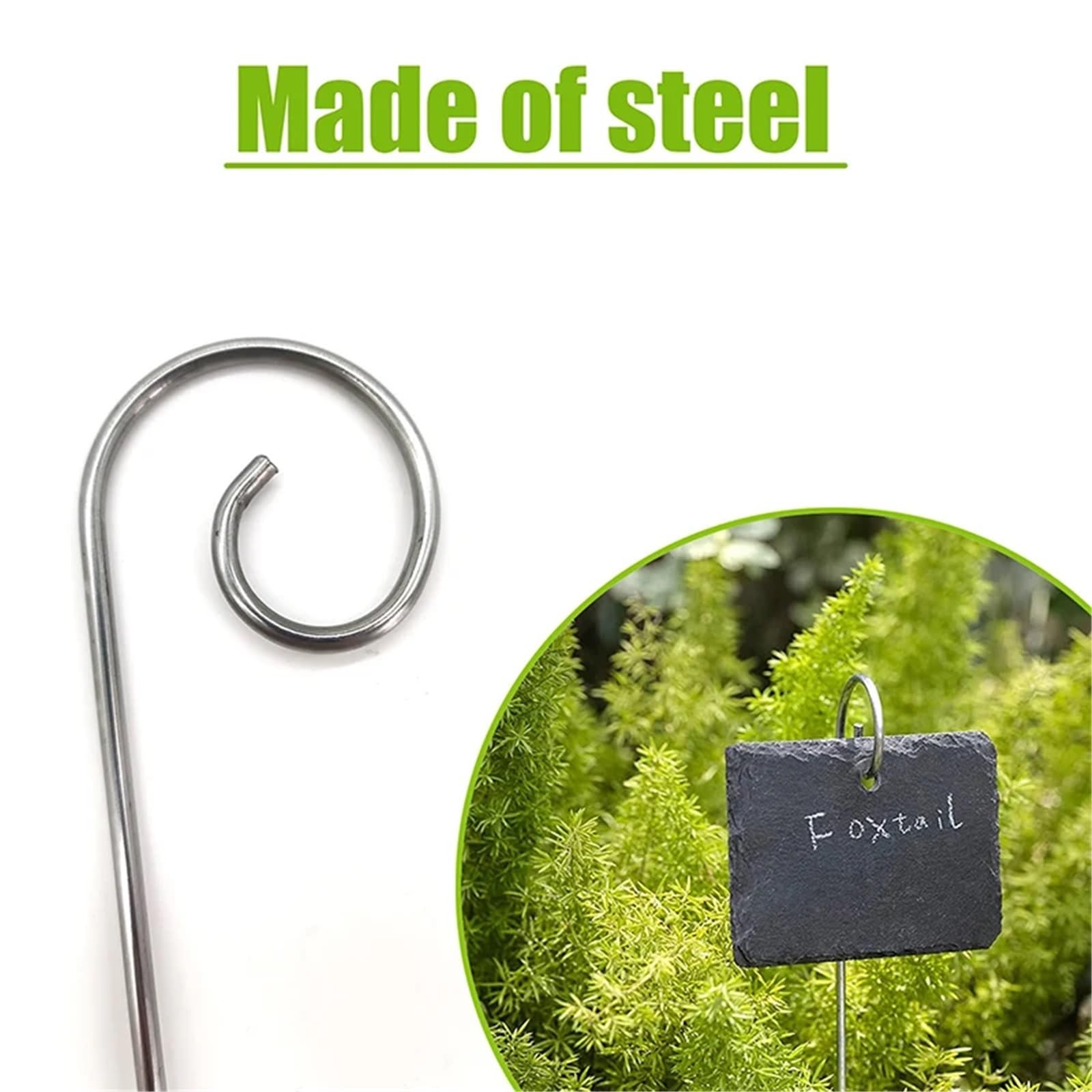 10 Pflanzenetiketten aus Metall, 30 cm, for den Garten