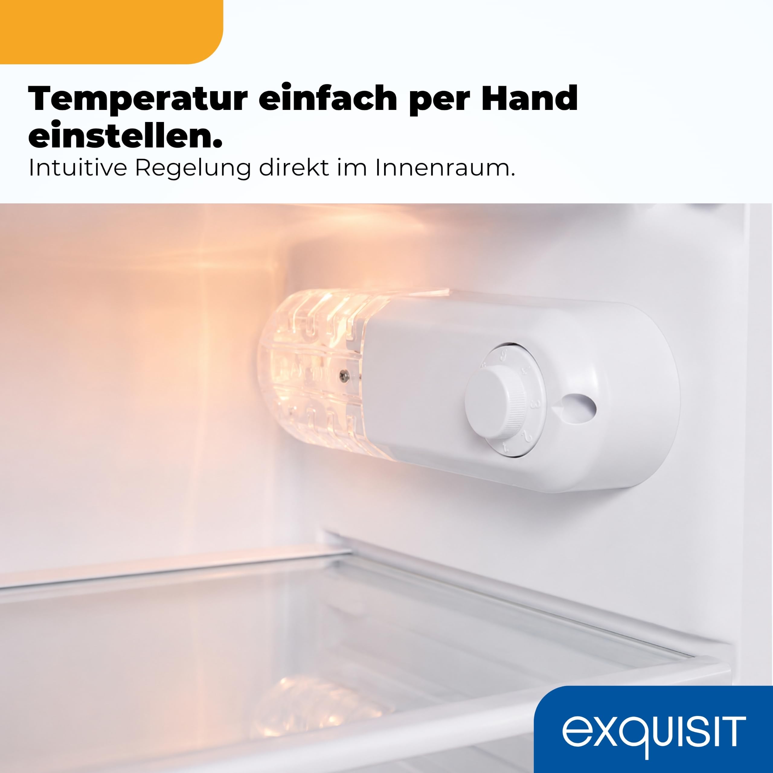 Exquisit KS5117-3-040E Kühlschrank mit Gefrierfach, 81 l, Weiss, Energieklasse E, 40 dB
