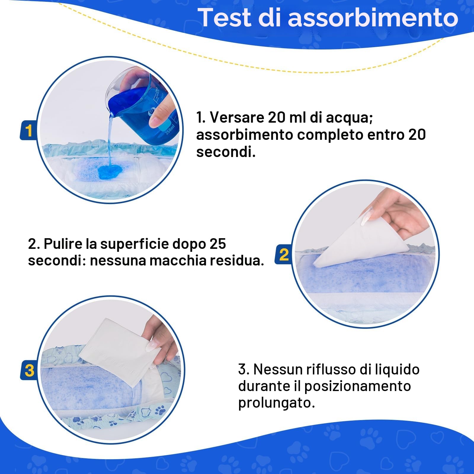 Pannolini per Cani, M-52 Pezzi Assorbenti con Indicatore di Umido, Protezione Antifughe, Ideale per Incontinenza, Viaggi e Addestramento