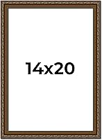 Vista 241 de Marco de fotos completo de madera dorada envejecida de 16 x 20 pulgadas con plexiglás acrílico UV, parte trasera de tablero de espuma y accesorios