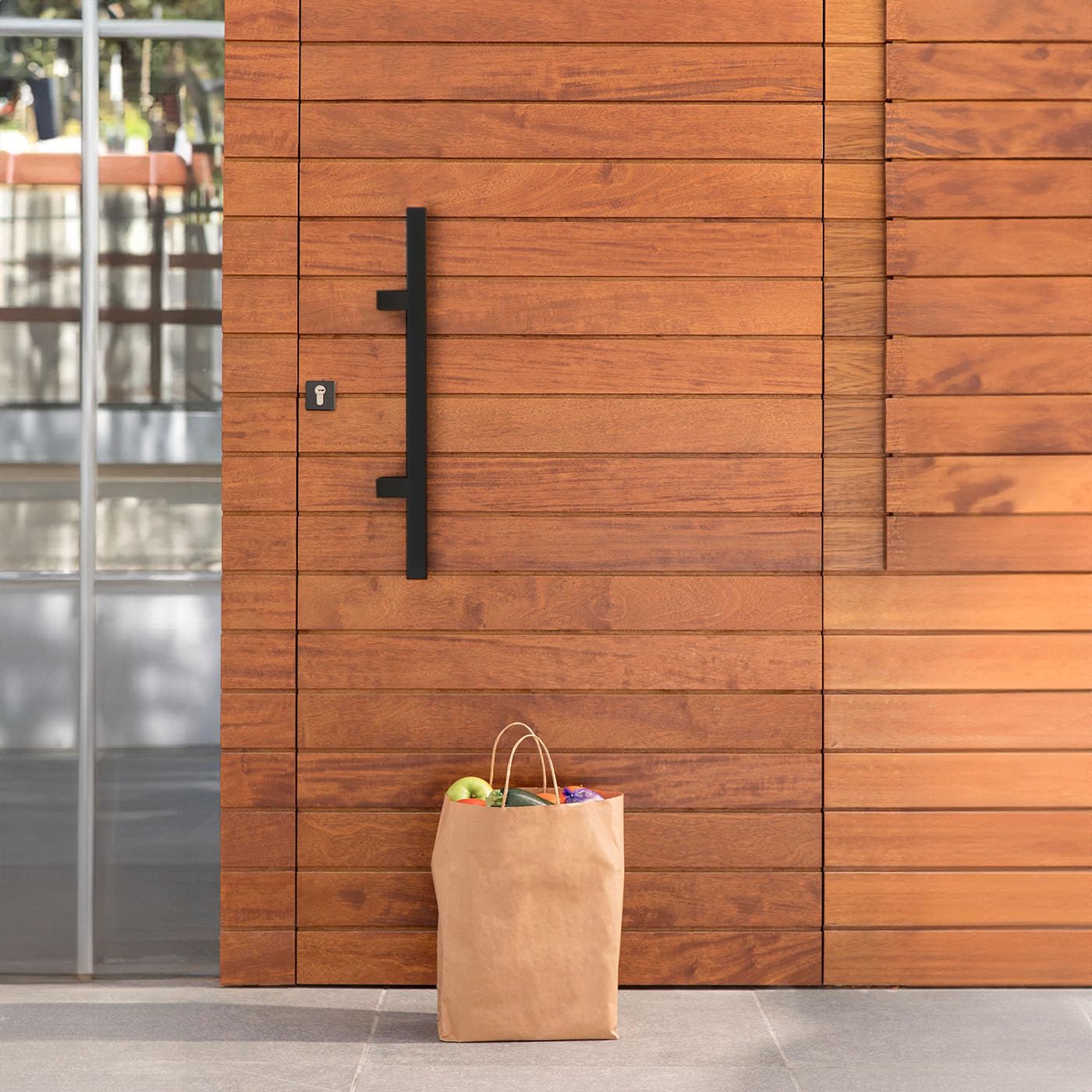 PINOX Pochwyt do drzwi dwustronny 200x300 prosty skośny 45° Czarna Antaba INOX