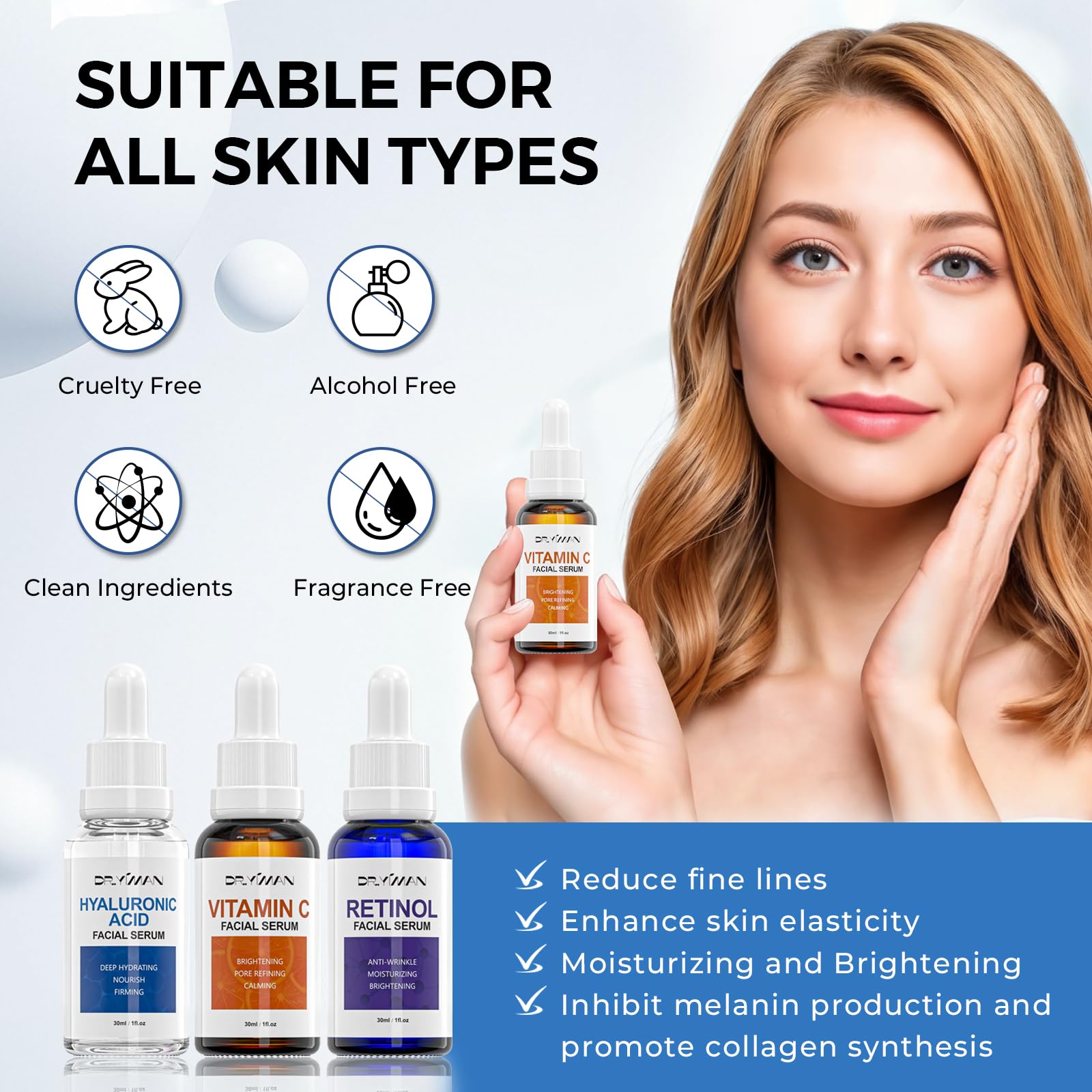 Amazon.com: Anti-Aging Facial Serum Set - Vitamin C, Retinol