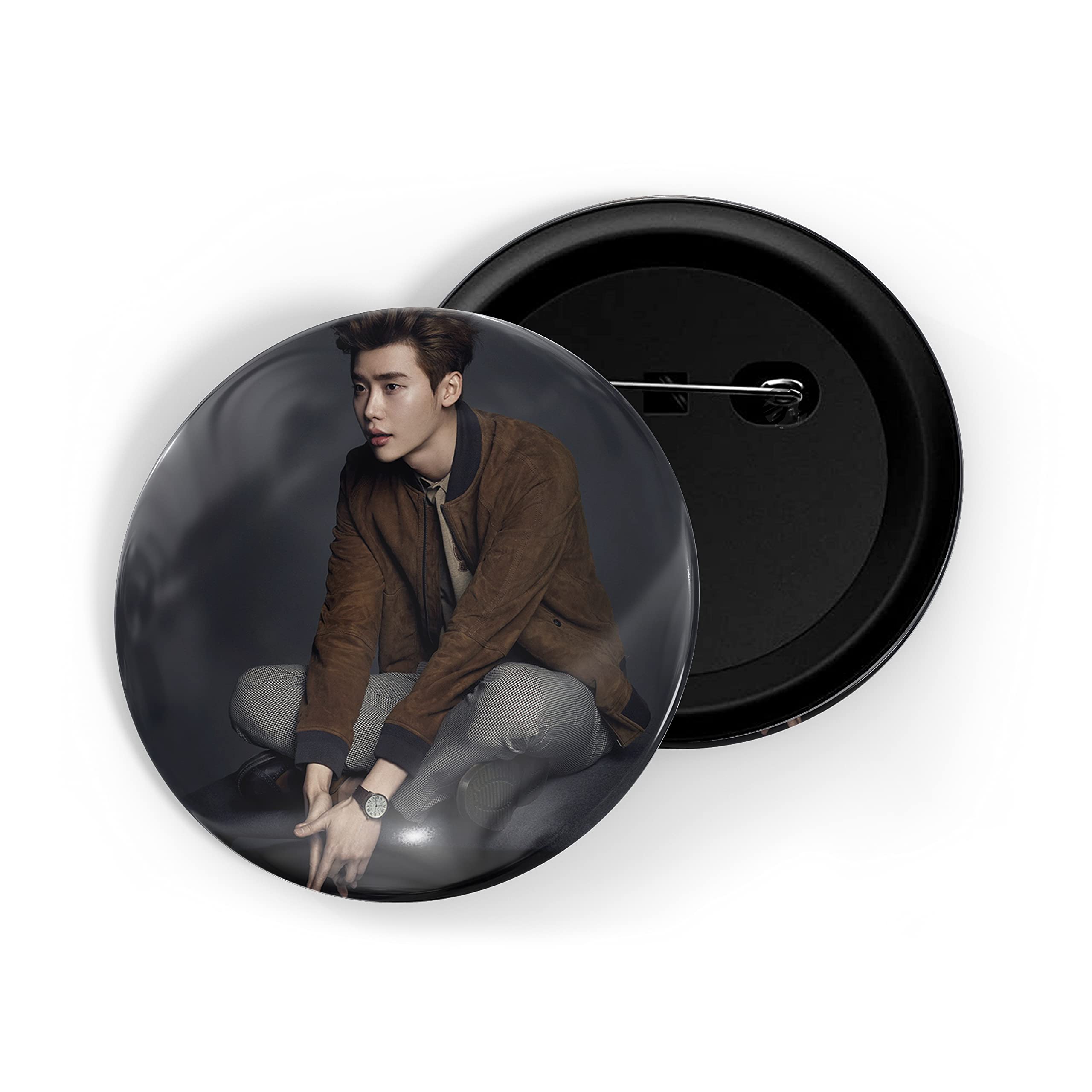 dhcrafts Pin Badges K-Drama Korean Actor Multicolour Lee Jong-suk D2 Glossy Finish Design Pack of 1