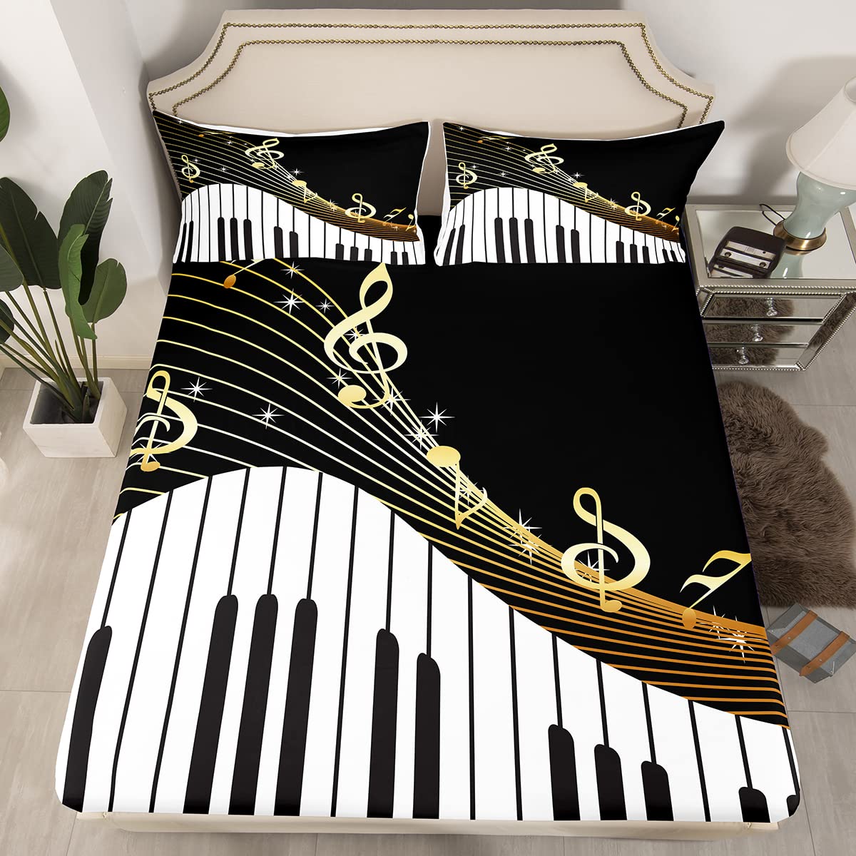 BlessLiving Funny Cute Sheet Set 3D Sheets 4 Piece Cartoon Cats California King Bedding Sets for Kids Teens Boys Girls (1 Flat Sheet,1 Fitted Sheet,2 Shams)