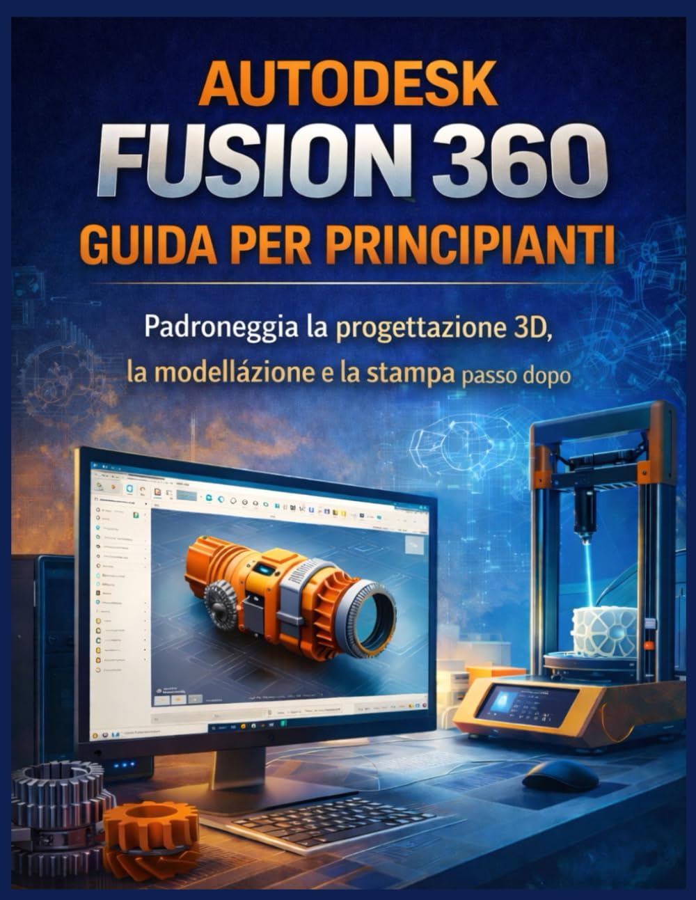 AUTODESK FUSION 360 GUIDA PER PRINCIANTI: Padroneggia la progettazione 3D, la modellazione e la stampa passo dopo passo