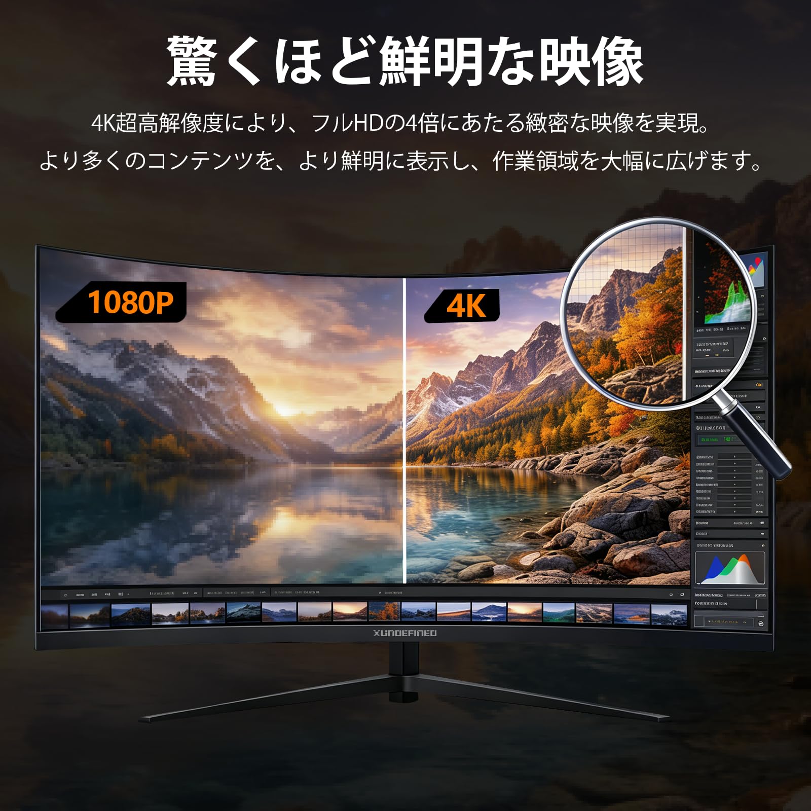 Amazon.co.jp: XUNDEFINED 32インチ 4K モニター UHD(3840x2160)解像度