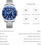 Montres pour hommes Imperméable analogique avec lunette rotative Affichage de la date.