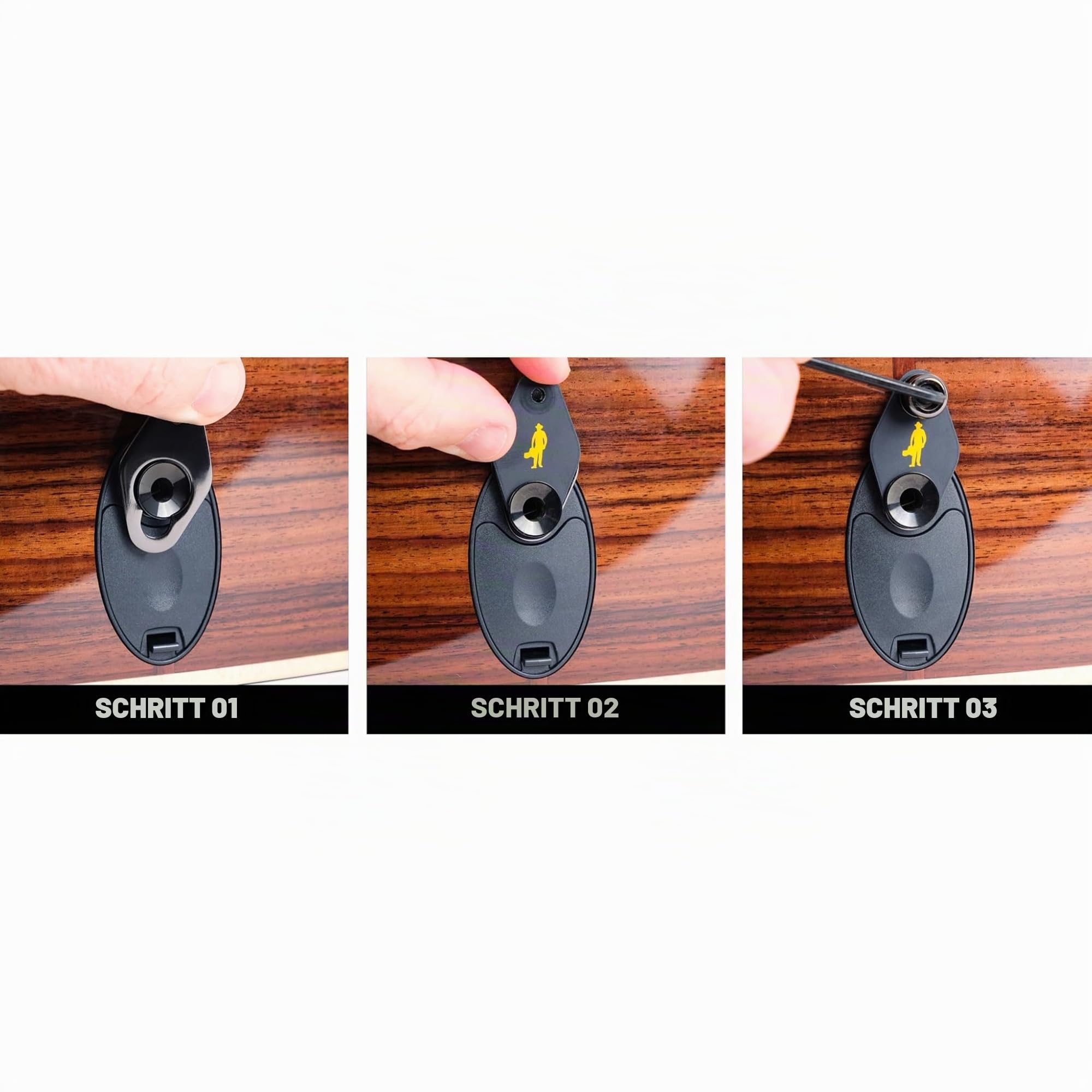 MusicNomad MN272 Acousti-Lok Strap Lock Adapter for Taylor Guitars with a 9 Volt Expression System Battery Box (2007+)