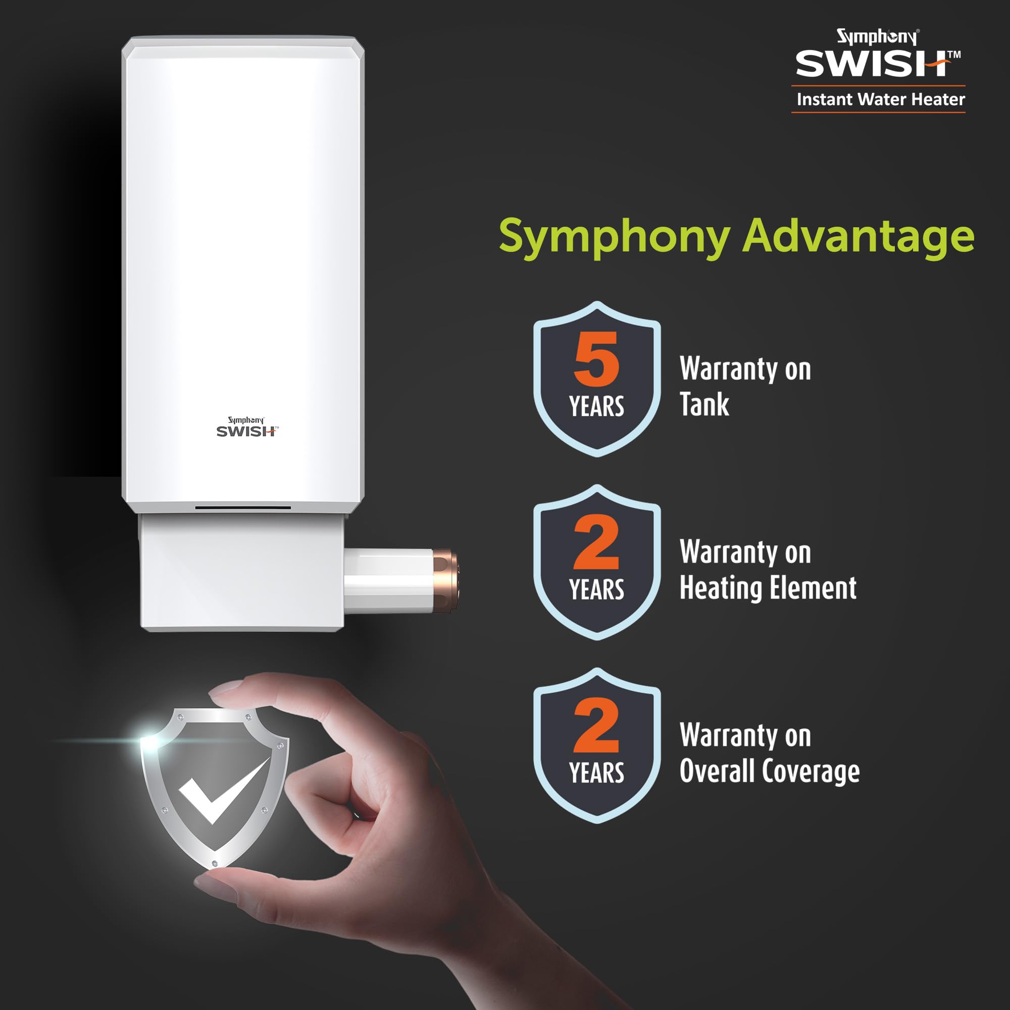 Symphony Swish Instant Geyser - Hair Fall Control -8 Symphony Swish Instant Geyser - Hair Fall Control -8