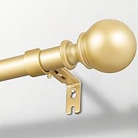 Vista 11 de Zeerobee Barras de cortina para ventanas de 120 a 240, barra de cortina negra ajustable de 1 pulgada de alta resistencia, poste de cortina moderno