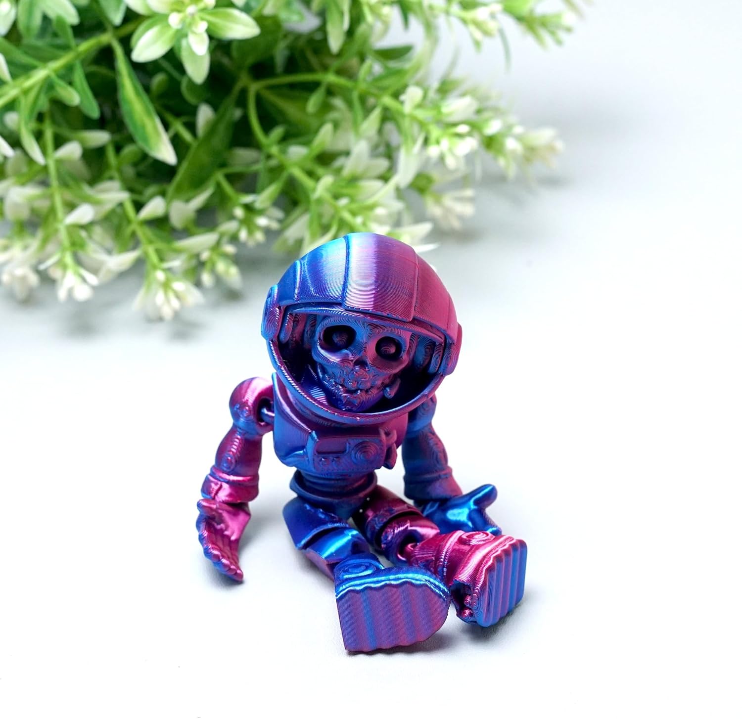 5inch 3D Printed Space Zombie Skeleton Astronaut,Flexible Realistic Articulated Animal Fidget Toys,Mystery Figurines Gifts,Executive Desk Décor and Festival Collectible Halloween (RB)