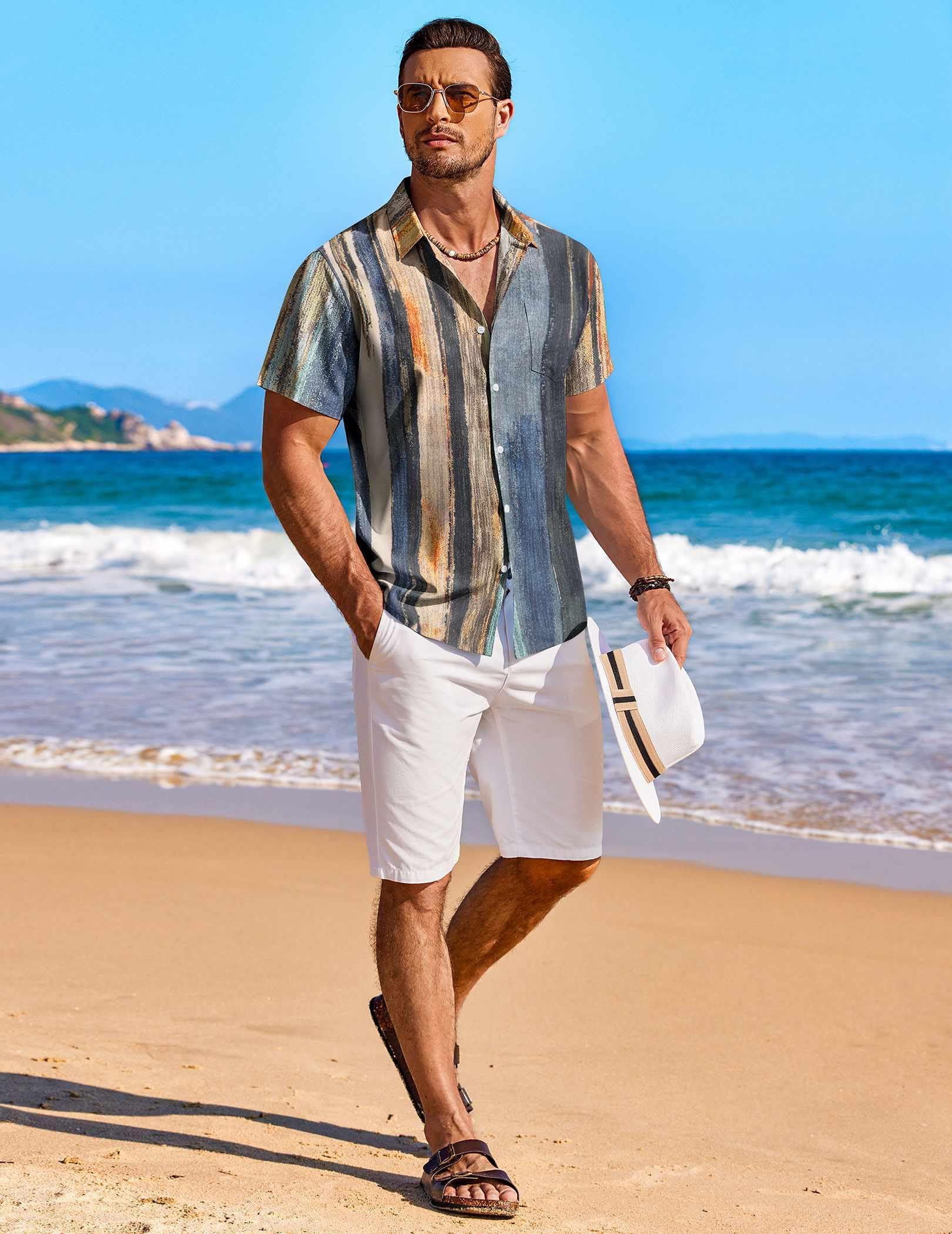 Coofandy Ztj008667 Camicia Button-Down Uomo (Pacco da 1)