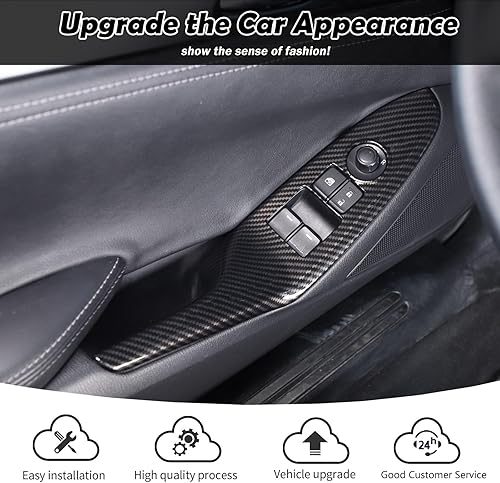 Miniatura 6 de Compatible con Mazda MX-5 ND Miata 2016 2017 2018 2019 2020 2021 2022 2023 automóvil ABS 4 piezas de puertas delanteras y traseras aspecto interior