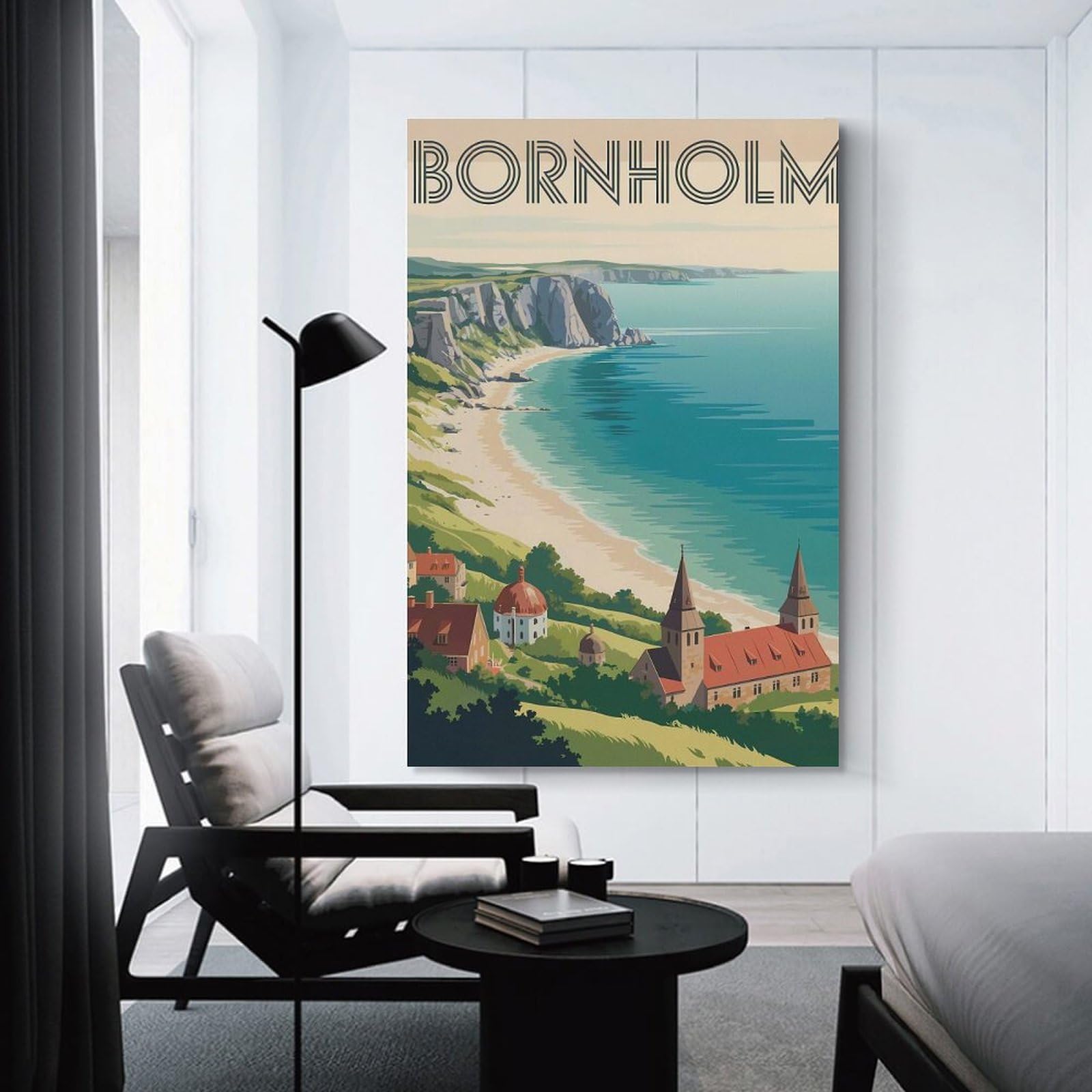 Junmoney Canvas Art Print Bornholm Travel (3), 16x24inch(40x60cm), for Gallery Wall Layouts in Home Or Office, A Versatile Canvas Print for Layering