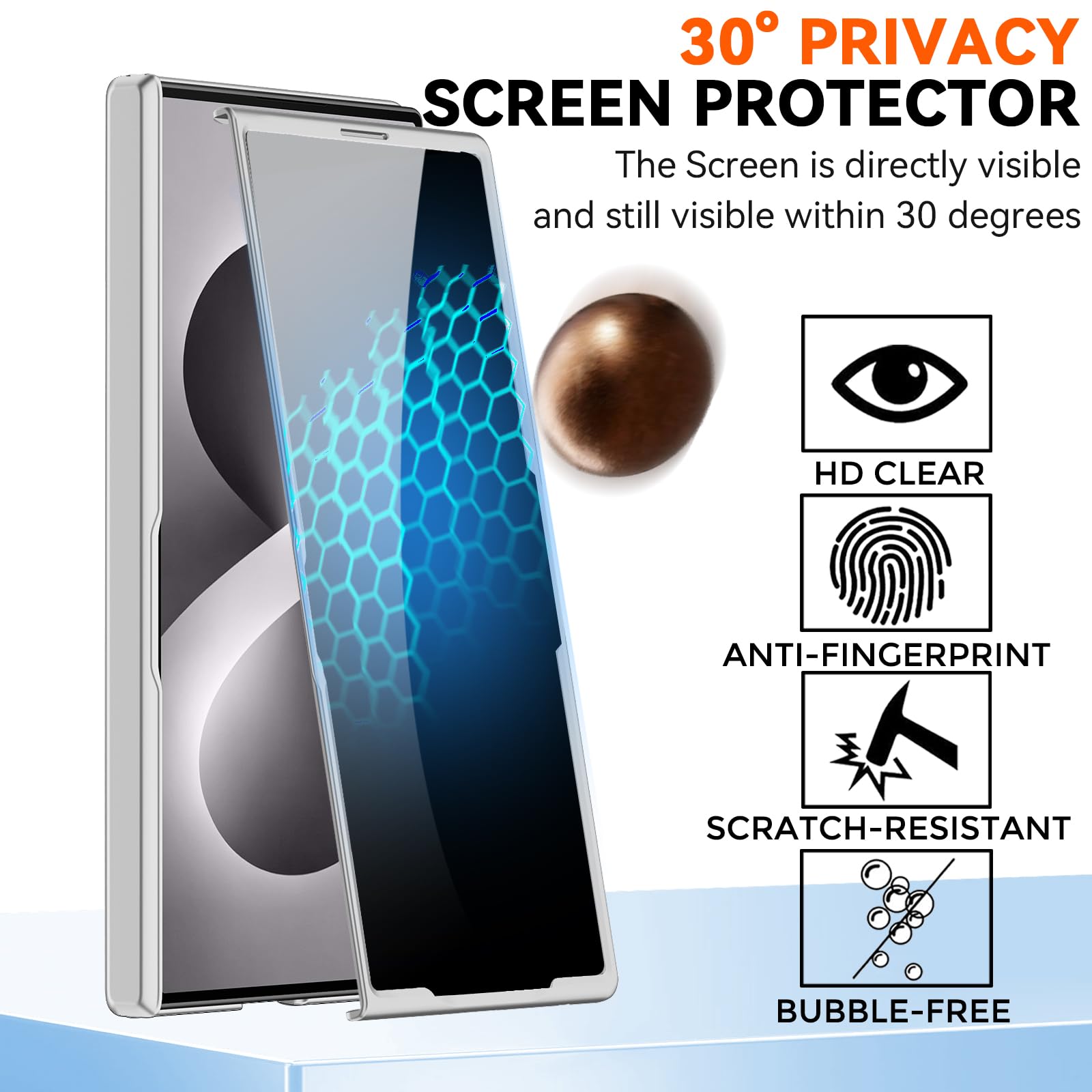 Custodia per Samsung Galaxy Z Fold 8 Ultra con supporto ad anello magnetico, [compatibile Magsafe] Protezione dello schermo integrata per la privacy, copertura completa con cerniera, custodia