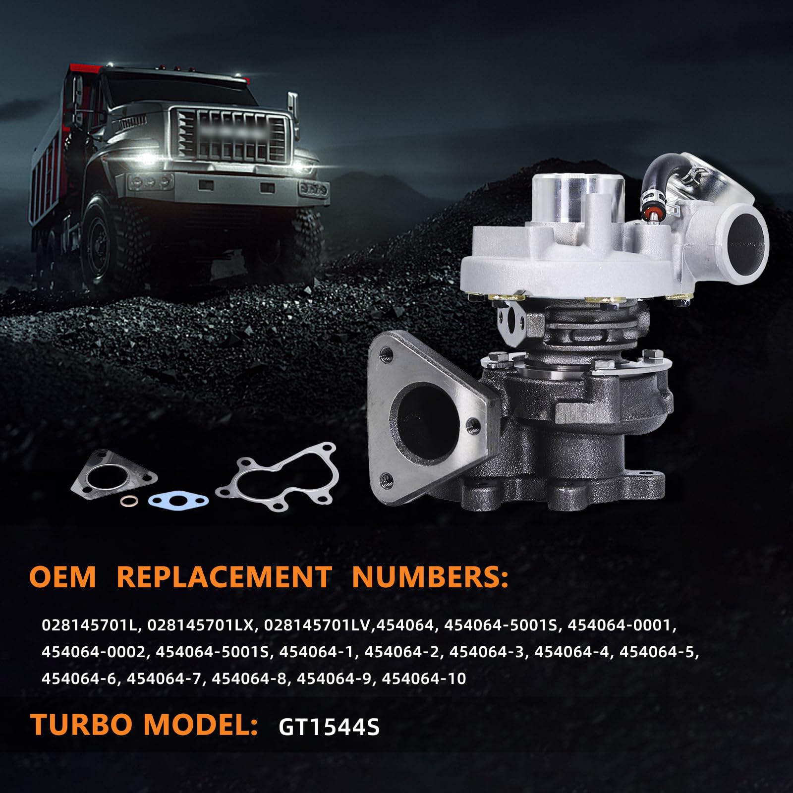 Bapmic Turbolader Dichtungen für VW T4 Transporter Bus 1.9 TD 50 KW Diesel 028145701L Turbo Abgasturbolader