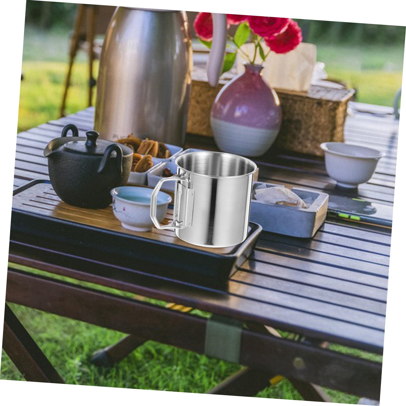 TOYANDONA 5 Series Vasos Plegables De Inoxidable Para Camping Multifuncionales Portátiles Y Prácticas Para Actividades Senderismo Y Picnic 2 Piezas X 5