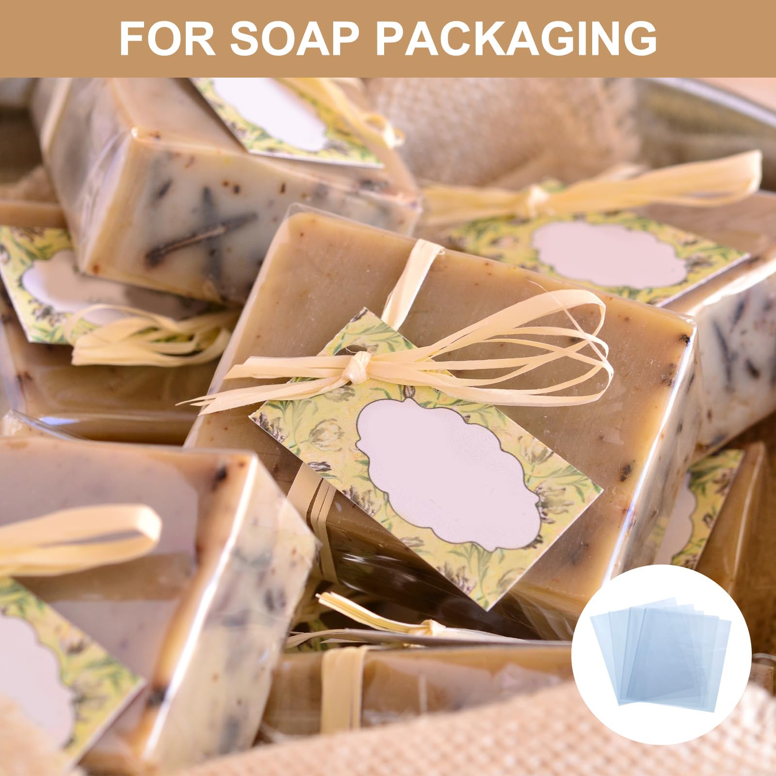 100pcs Sacs Thermorétractables En PVC Bleu Transparent