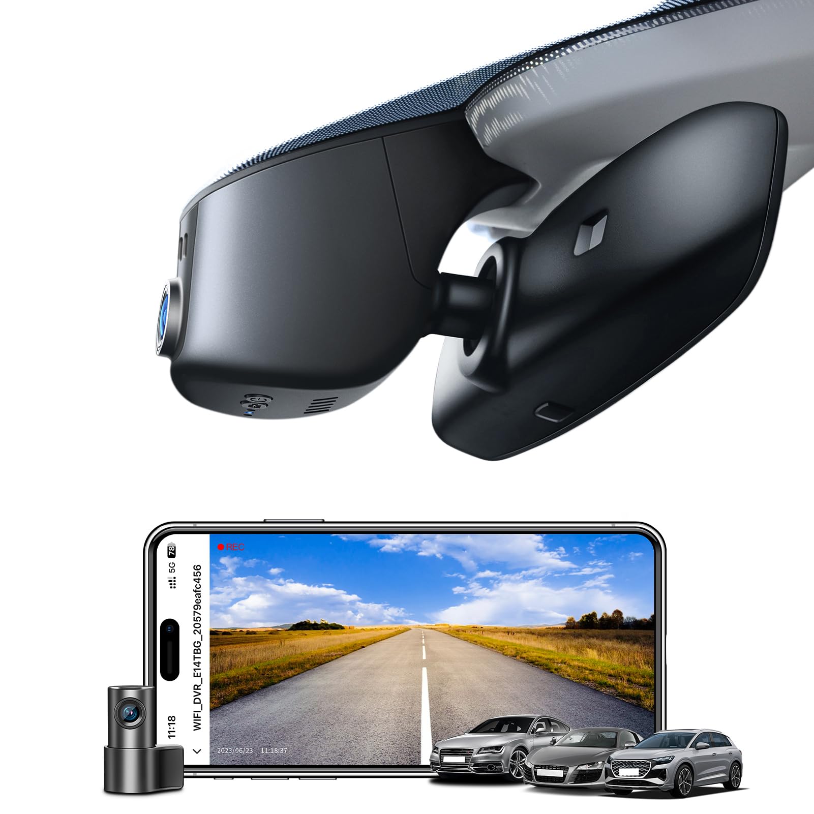 Amazon.com: Mangoal Front 4K & Rear 1080p Dash Cam fit for Audi 