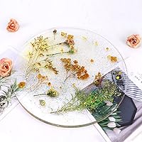 Vista 6 de Round Silicone Molds, 12" Silicone Crystal Epoxy Non Stick Round Tray Mold, Shiny Silicone Tray Board Table Clock Mold for DIY Crafts Home Coaster