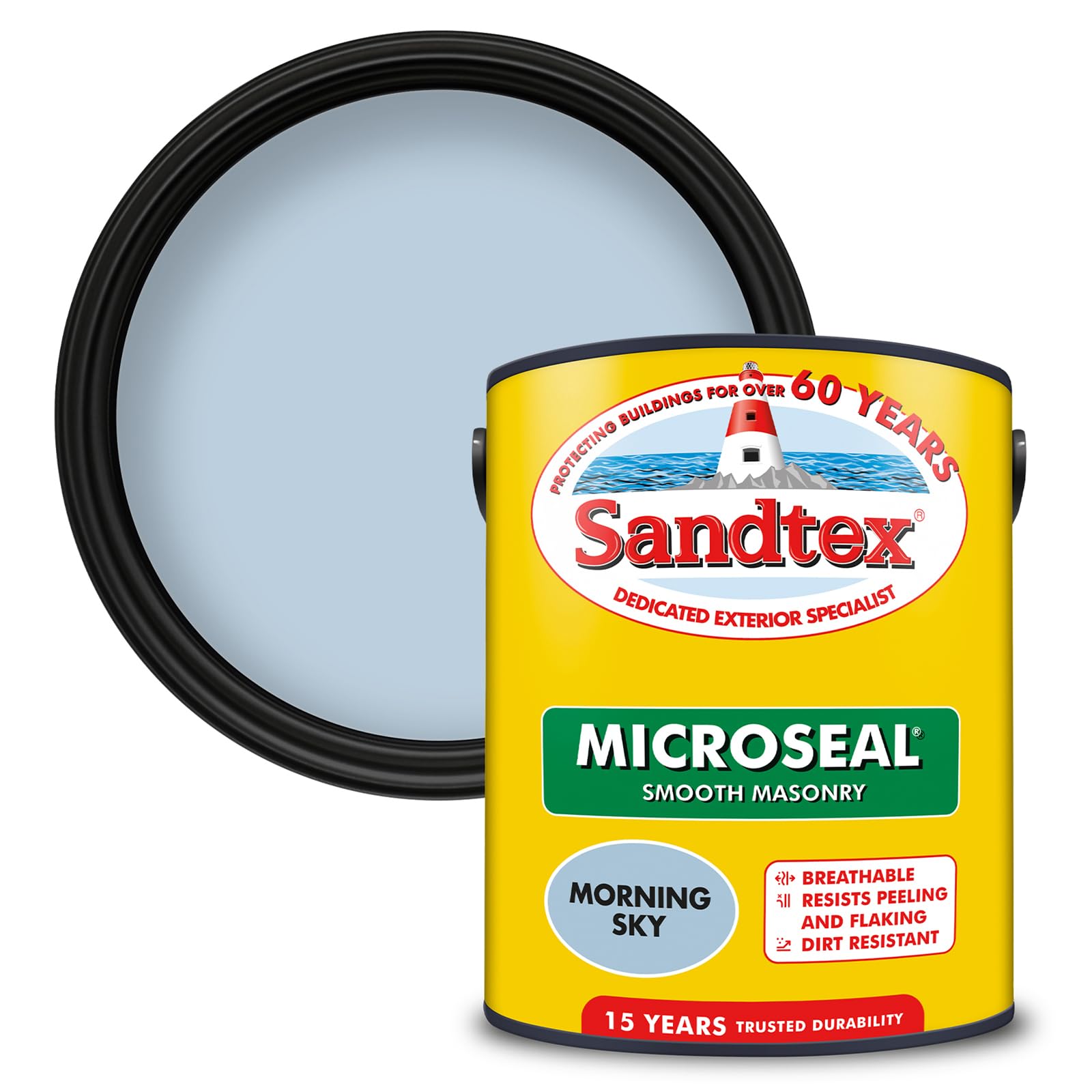 Sandtex - Smooth Masonry Paint 5L - Morning Sky