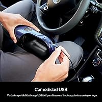 Vista 7 de Shark Cyclone PET Aspiradora de mano con herramienta para hendiduras de 8", succión HyperVelocity, azul marino/gris, CH701