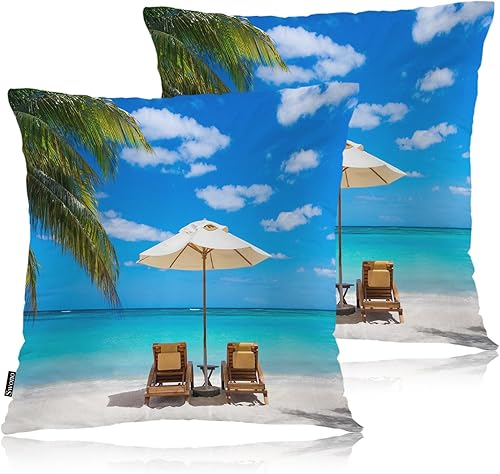 Miniatura 8 de Swono Juego de 2 fundas de almohada de calabazas de 18 x 18 pulgadas, fundas de cojín cuadradas decorativas en acuarela para sofá, cama, interiores