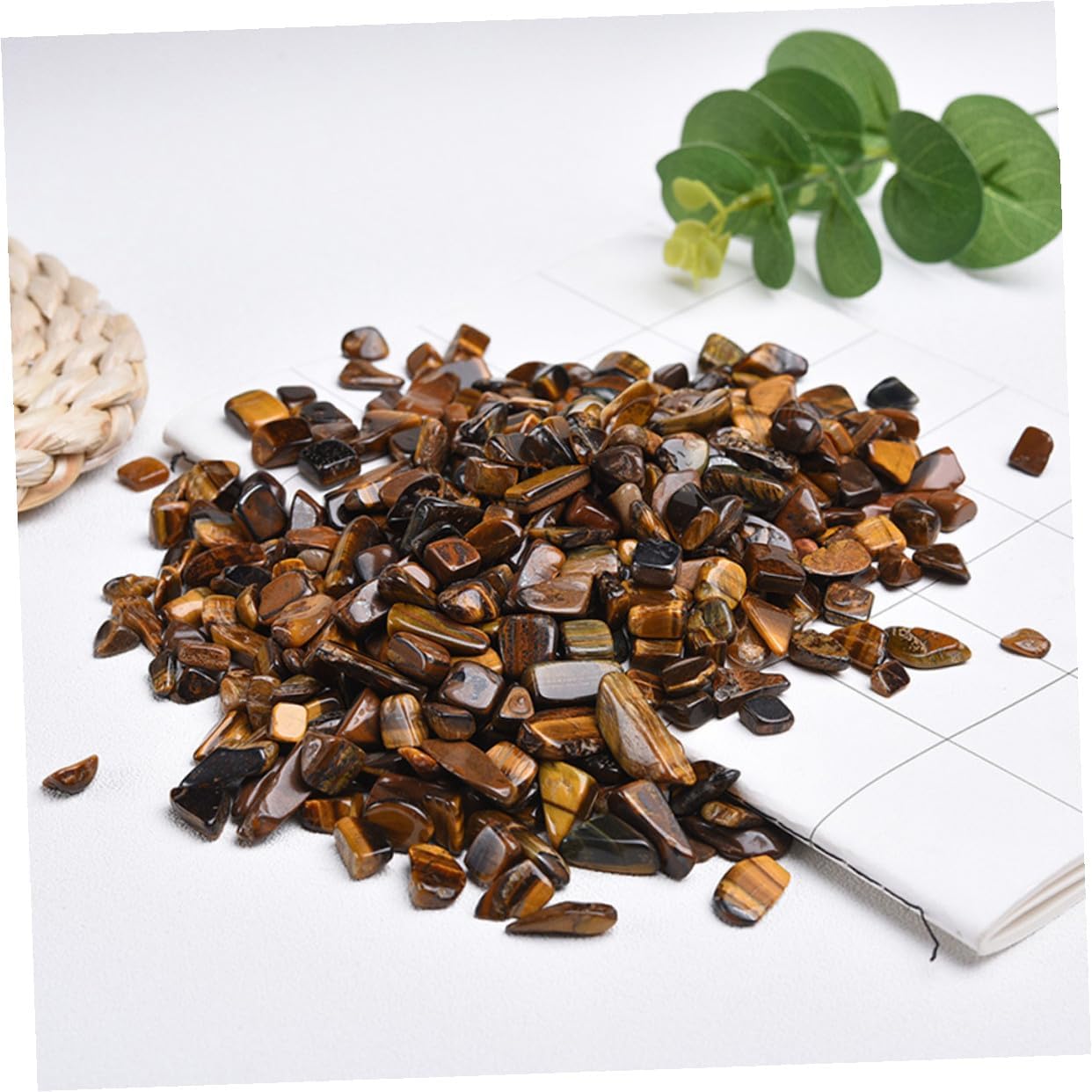 Yardwe Eye Stone Aquarium Gravel Decorative Rocks 7-9mm Bulk Natural Fish Gravel for Aquarium Landscaping and Terrarium Decor 2lb