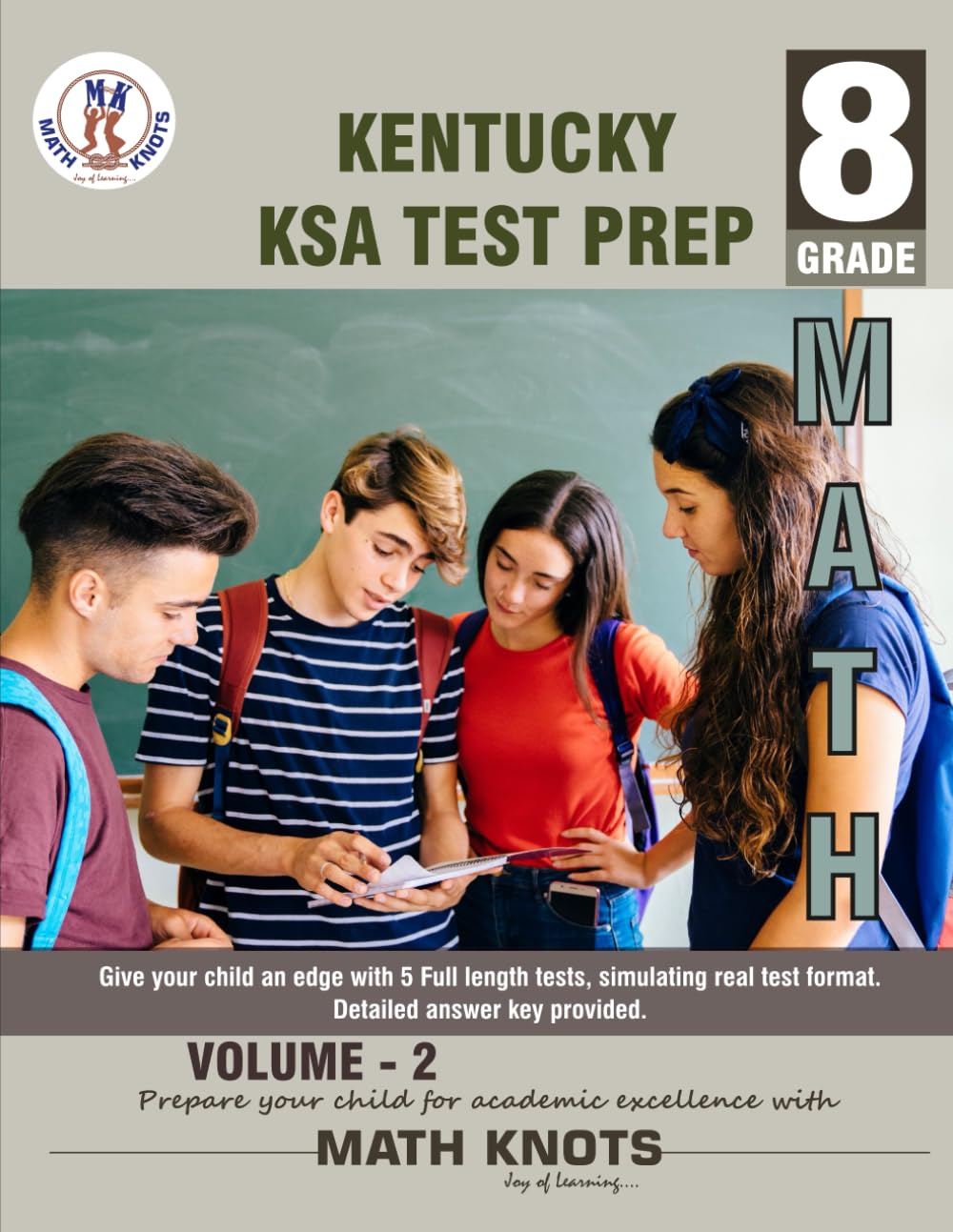 KENTUCKY State (KSA) , 8th Grade MATH Practice Tests ,Volume 2