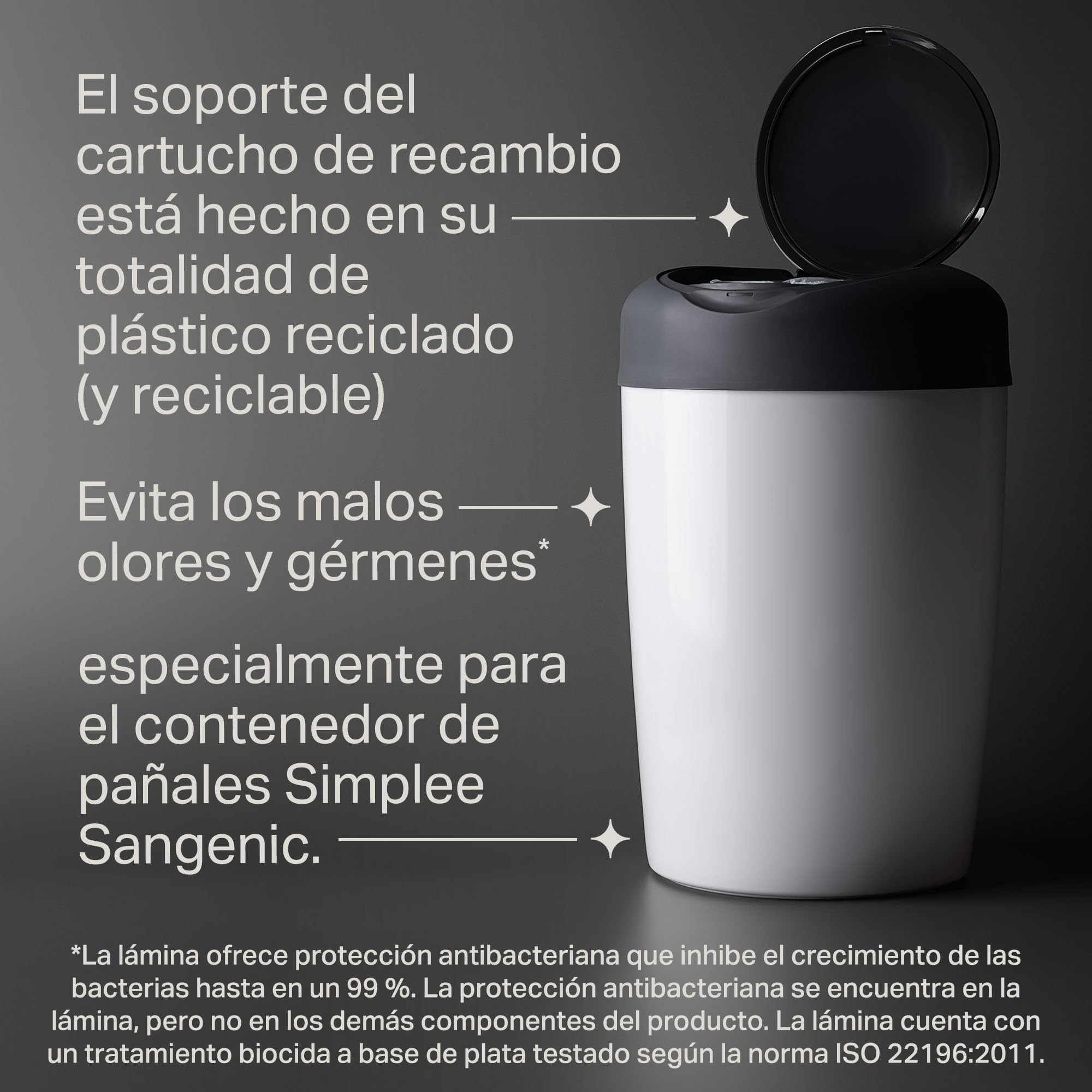 Tommee Tippee Simplee Recambio para el Contenedor, Paquete de 6, solo compatibles con contenedores de pañales Simplee Sangenic
