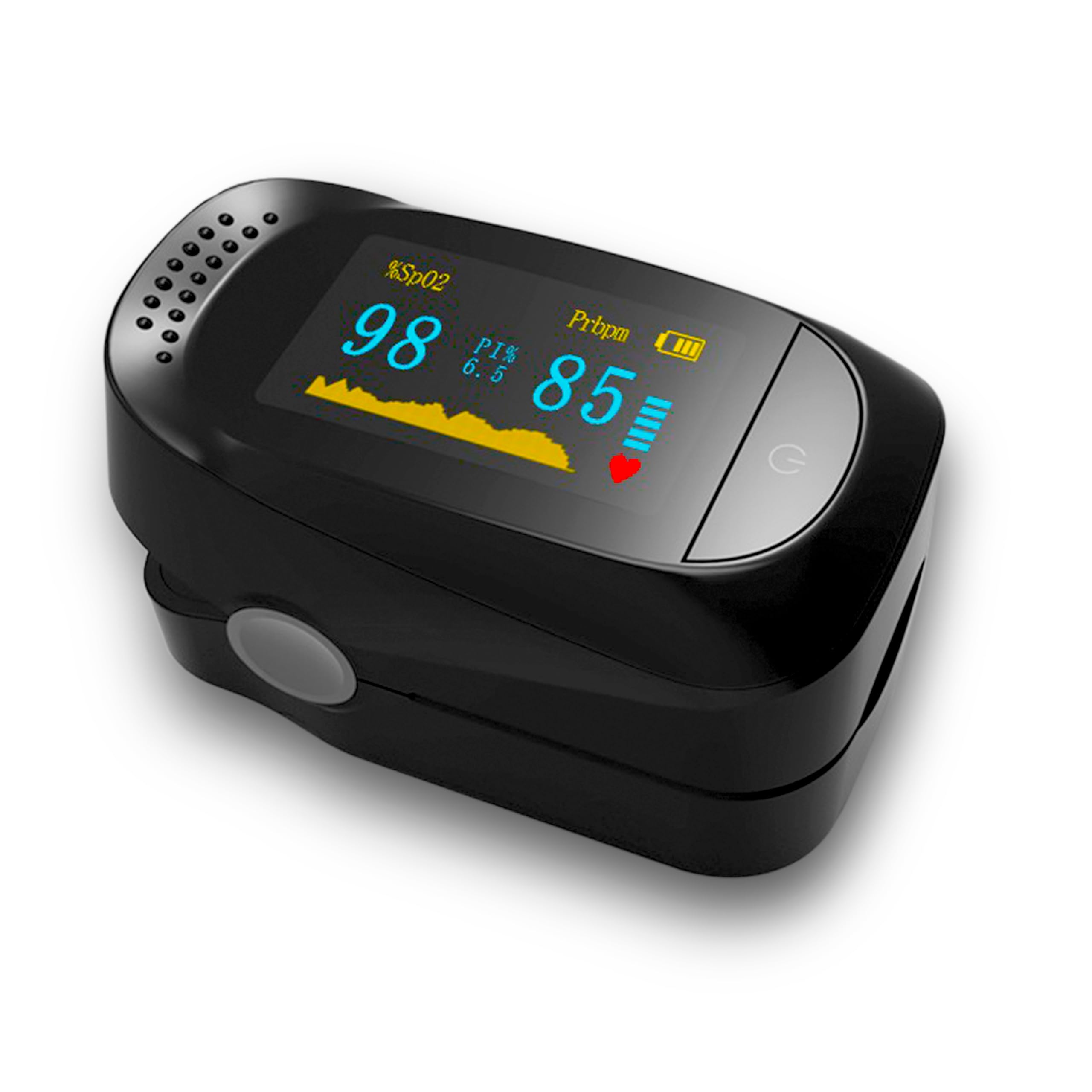 Pulsioximetro de Dedo Profesional - Oxímetro - Medición de la saturación de oxígeno (SpO₂) y Frecuencia Cardíaca - Pulsioximetro - Portátil con pantalla de color - Oxímetro de Dedo profesional
