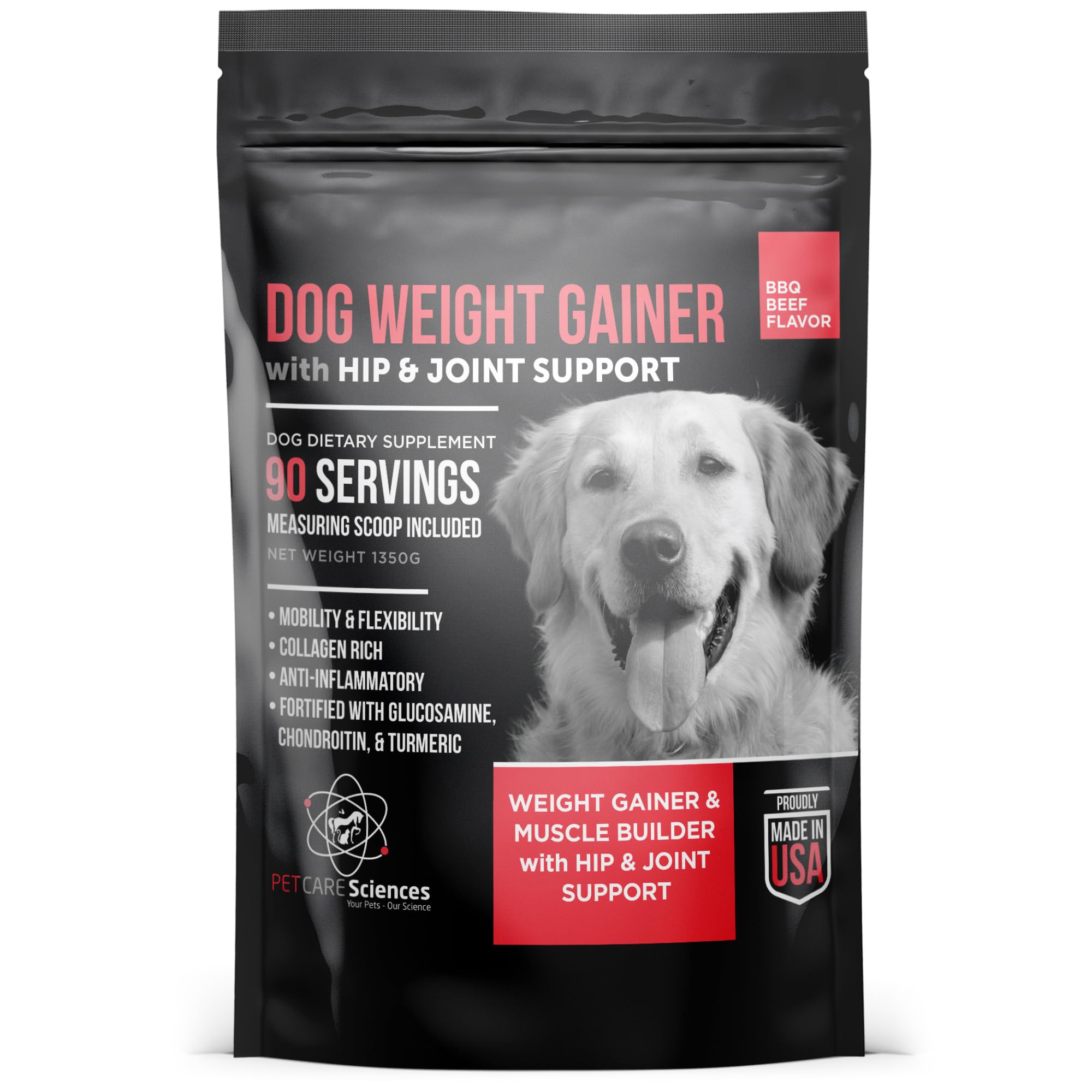 Dog Weight Gainer 90 Servings - High Calorie Supplement for Dogs - Weight Gain Supplements for Dogs - Dog Protein Powder & Muscle Builder - (1.5 lbs) Made in USA. — Amazon image 15