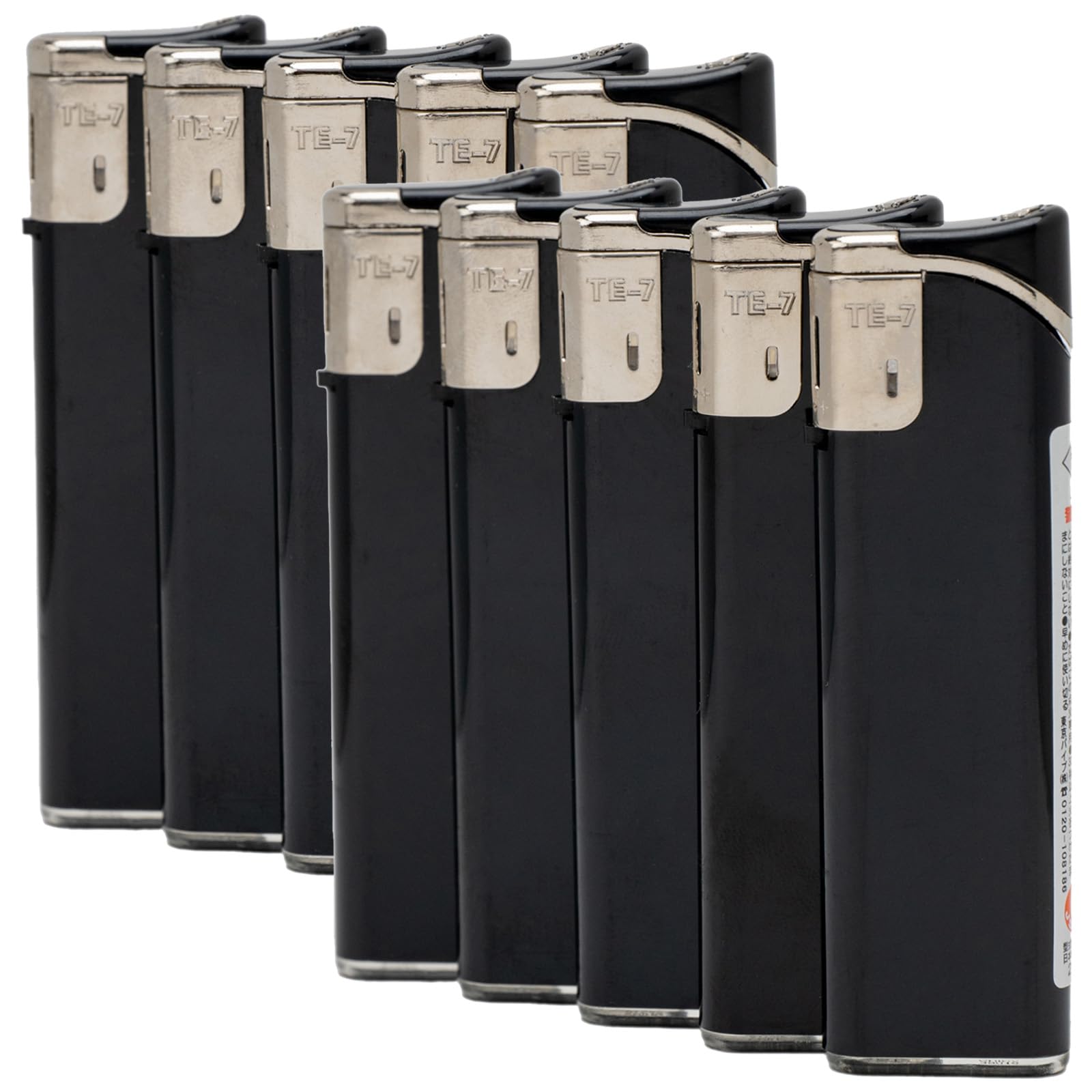 東京パイプ(Tokyo Pipe) 使い捨てライター 10本セット スライド 電子式 TE-7 黒 871898
